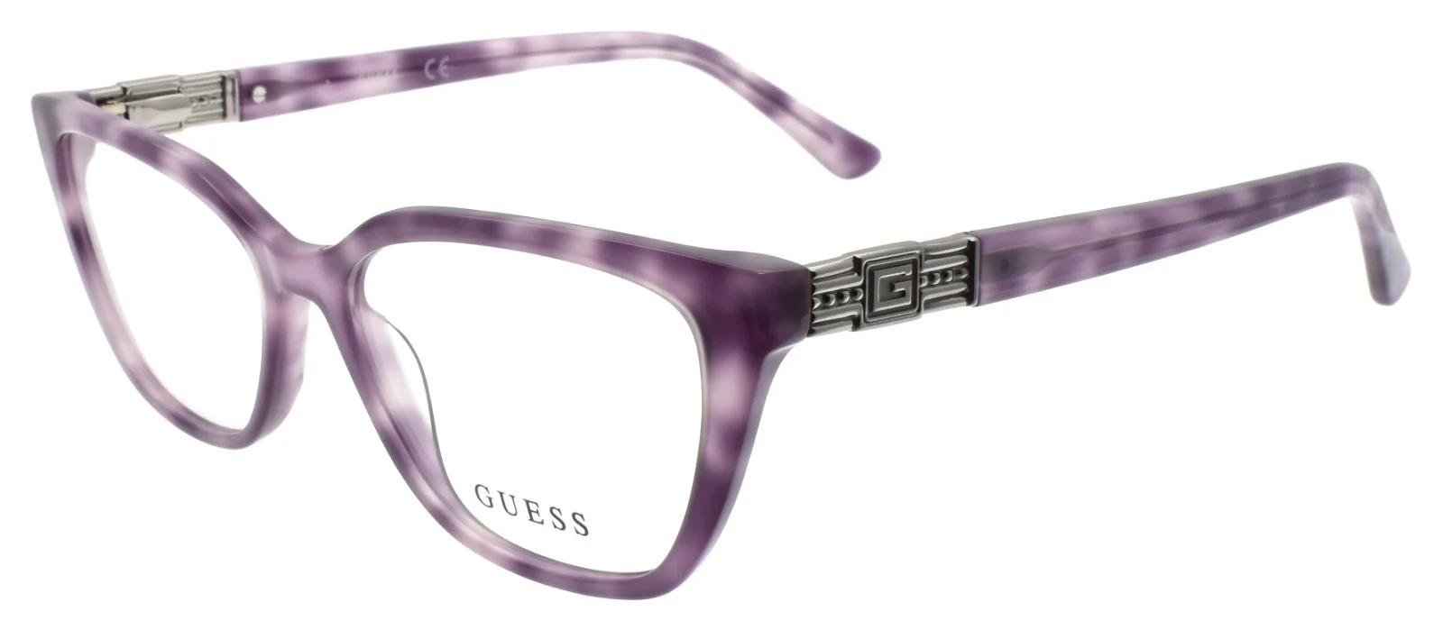 Guess Eyeglasses Frames GU2517 081 Shiny Purple Rectangle Full Rim 50-15-135 3