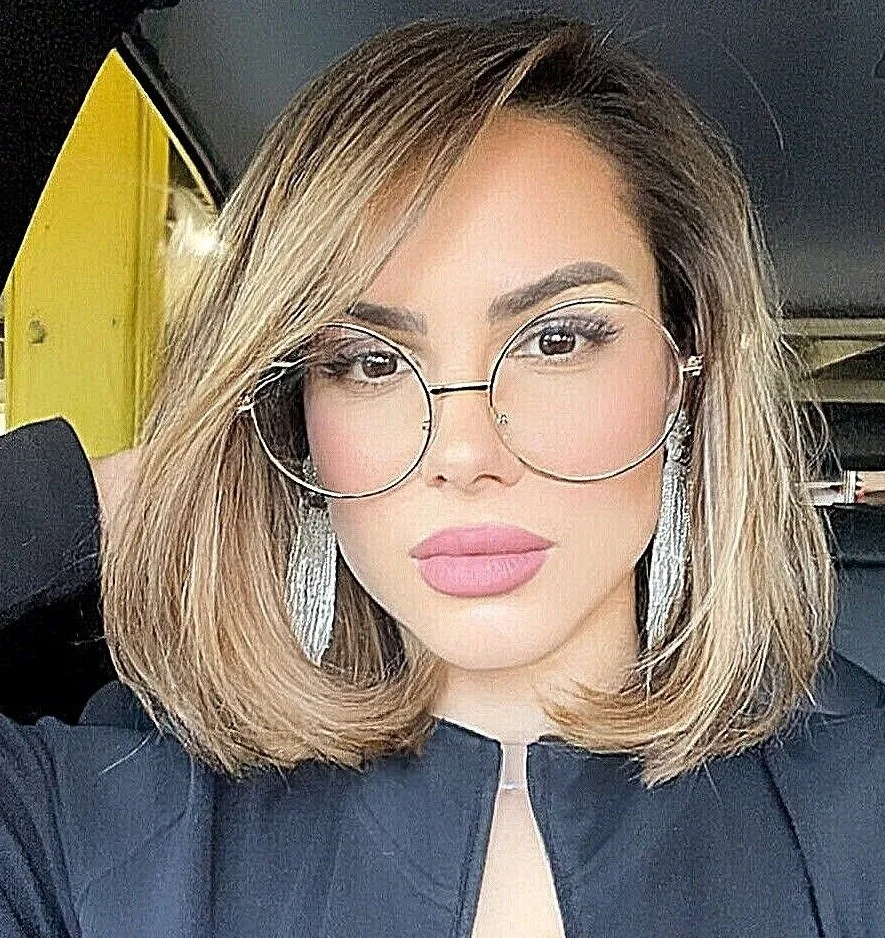 Oversized Eyeglasses Round Gafas LENNON round metal frames SHADZ 2